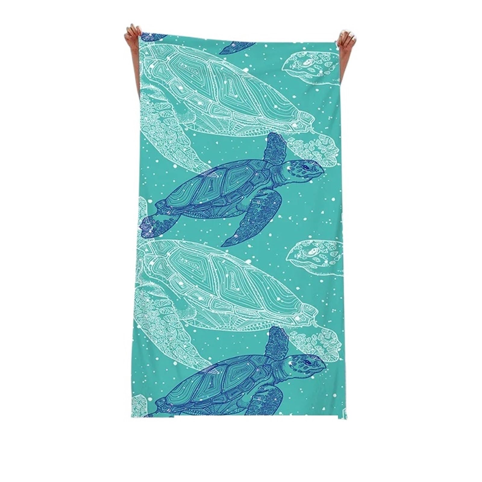 CHTKAGV Sea Turtle Pattern Beach Towel Windproof Blanket for Swimming Pool Camping Travel(80x160cm(31.5x63in))