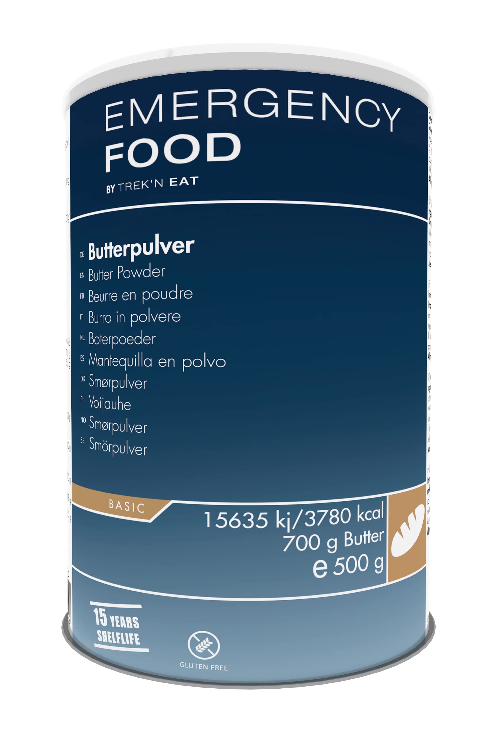 Trek’n Eat Butterpulver-EL 15 Jahre haltbar, Butteralternative 500 g ergibt ca. 700 g Butter | Outdoor, Camping, Notvorrat & Krisenvorsorge | Instant Butter Pulver zum kochen, backen, Aufstrich
