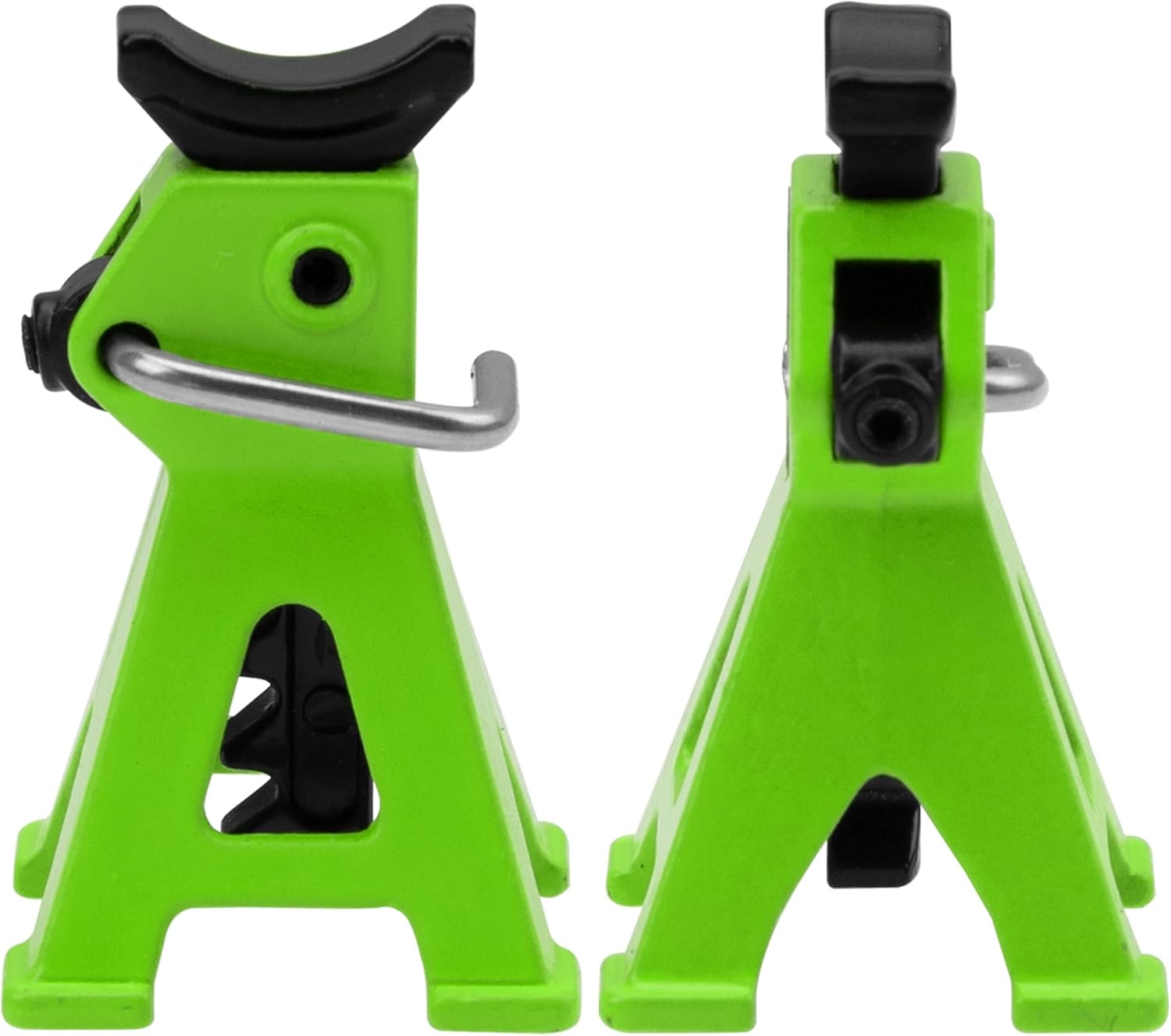 4Pcs ShareGoo 1/24 RC Scale Toy Decoration Metal RC Mini Toy Jack Stands Simulation Compatible with 1/18 1/24 RC Crawler SCX24 AX24 TRX4M FCX24 RC Crawler Car (Green)