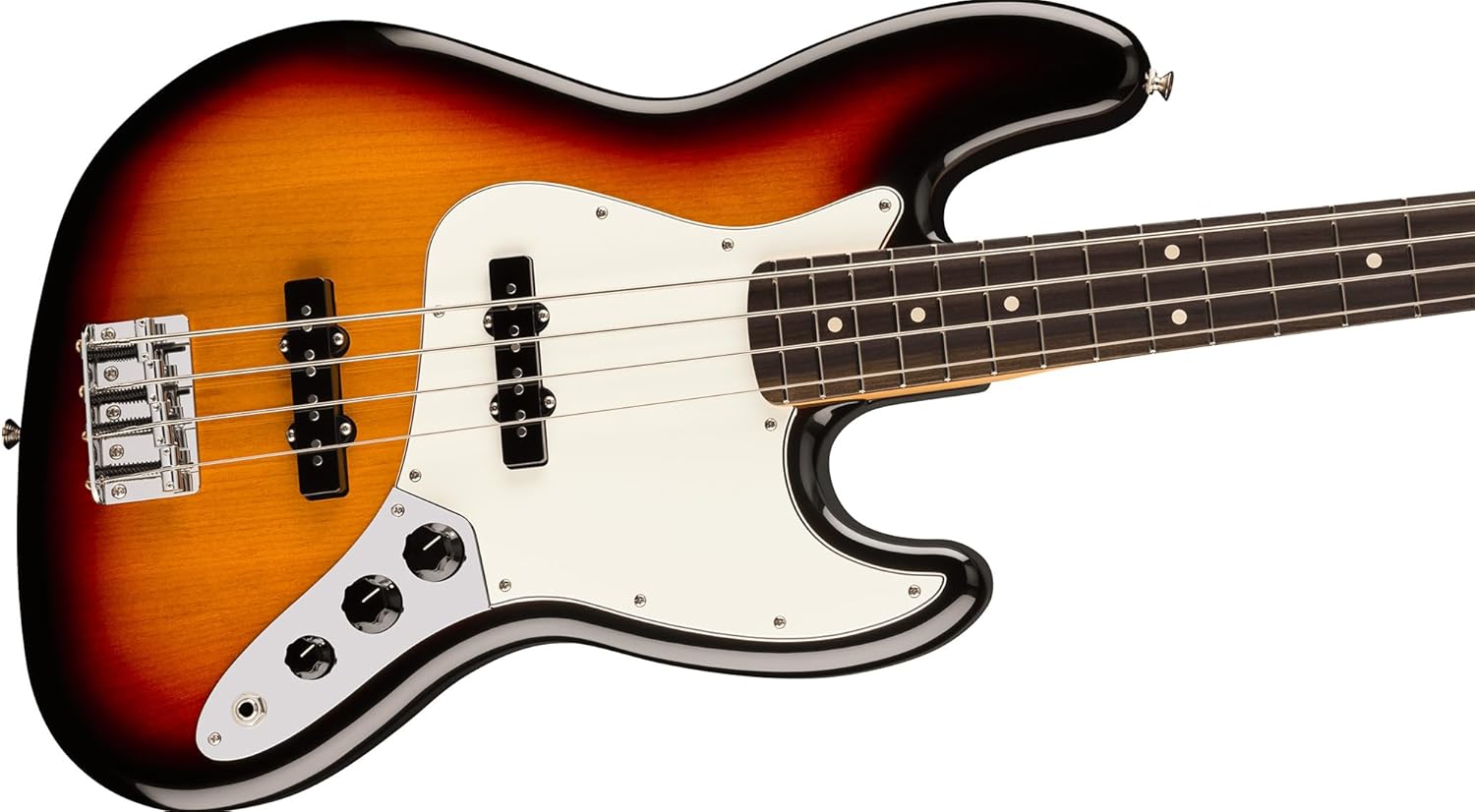 Fender Player II Jazz Bass - 3-Color Sunburst Bundle with Gig Bag, Strap, Cable, 3-Pack Picks and Guitar Cleaning Kit