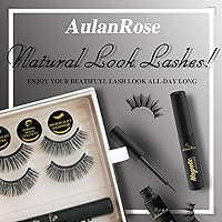 Vista 6 de Pestañas magnéticas de aspecto natural, pestañas magnéticas cortas 3D con delineador de ojos, pestañas de visón sintético veganas y libres