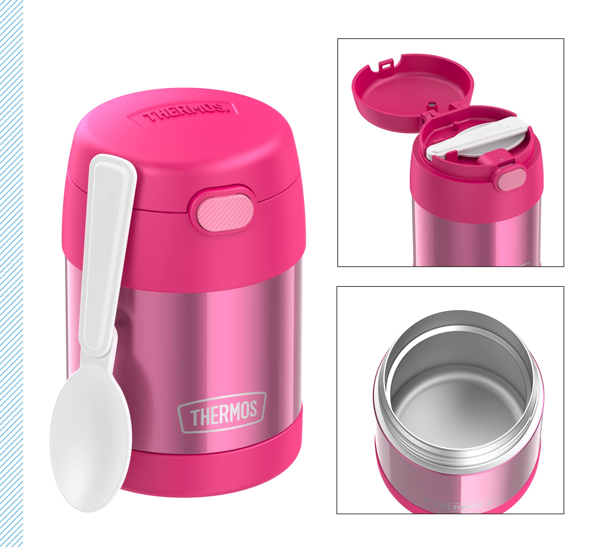 Thermos Per Alimenti Neonati Marfrand - Acciaio Inossidabile 550 Ml, Mantiene Caldo E Freddo, Design Unicorno - Foto 9
