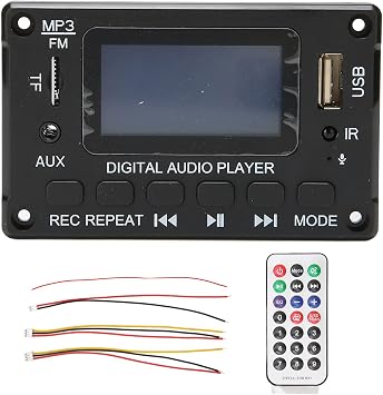 Bluetooth MP3 decoding board, LCD screen lyrics display module amplifier USB player MP3 decoder board, support memory card and U disk switch