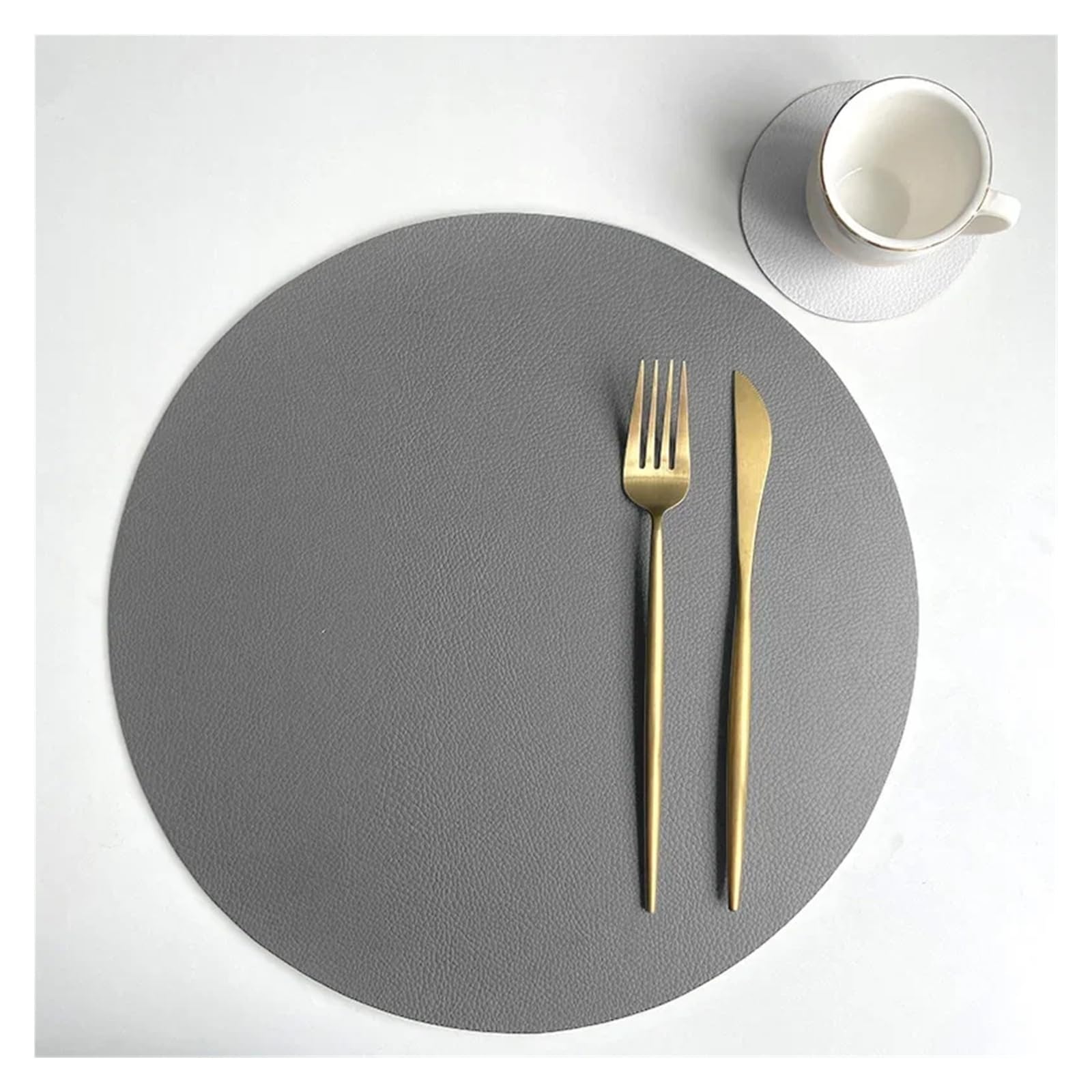 Sets de table ronds résistants à l'huile et imperméables PU