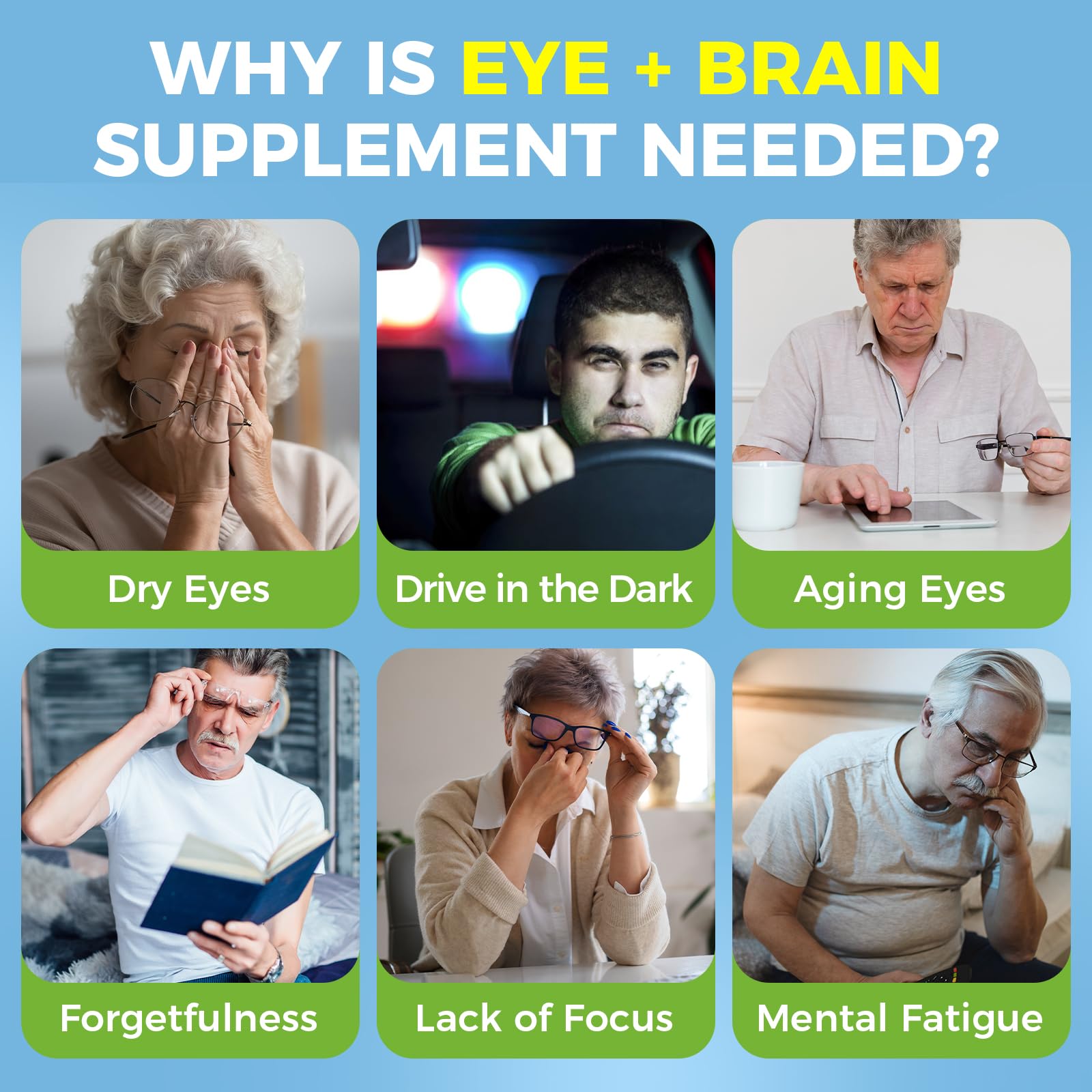 Eye Brain Supplement for Memory & Focus 40mg Lutein Eye Supplements 2 Pack — Amazon image 4