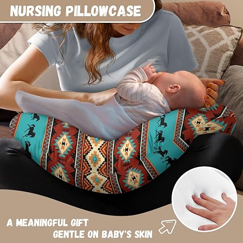 Miniatura 6 de Aztec - Funda de almohada de lactancia para bebé, resistente a las manchas, con cremallera oculta, funda de almohada transpirable para bebé