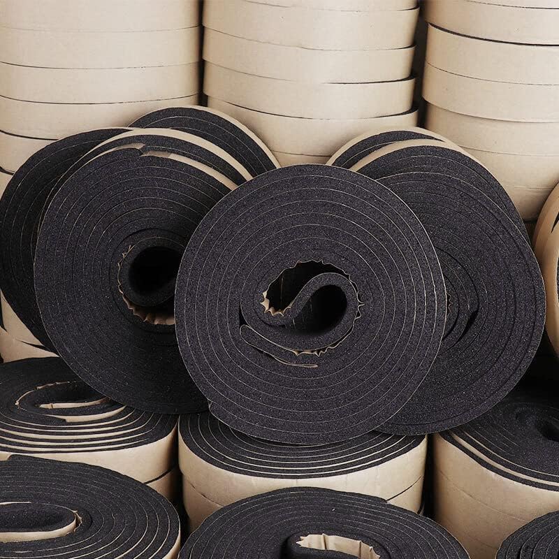 Self Adhesive Foam Seal Tape, EPDM Self Adhesive Black Sponge Rubber Foam Seal Strip Gasket Multiple Sizes(T5mm X W30mm X L10m)