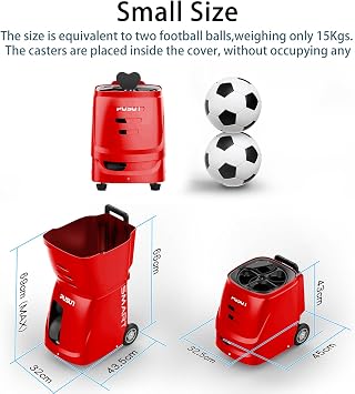 PP Smart Pickleball Machine Automatic Pickleball Launcher with APP & Remote, 80+Ball Capacity, Adjustable Speed, Spin & Frequency, 46Hr Battery for Indoor & Outdoor Training
