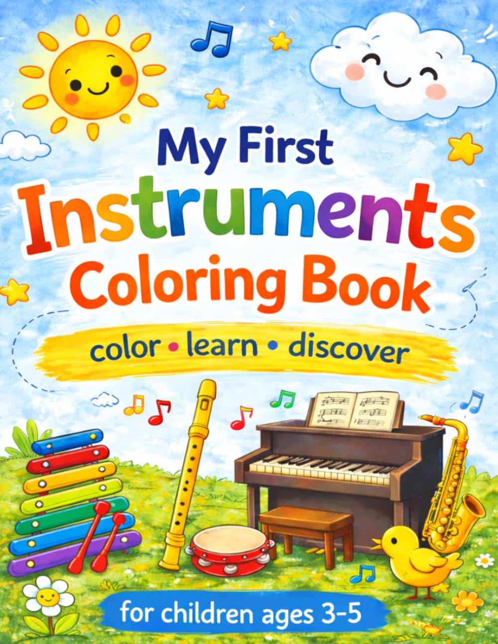 My first Instruments coloring Book: Color - Learn - Discover
