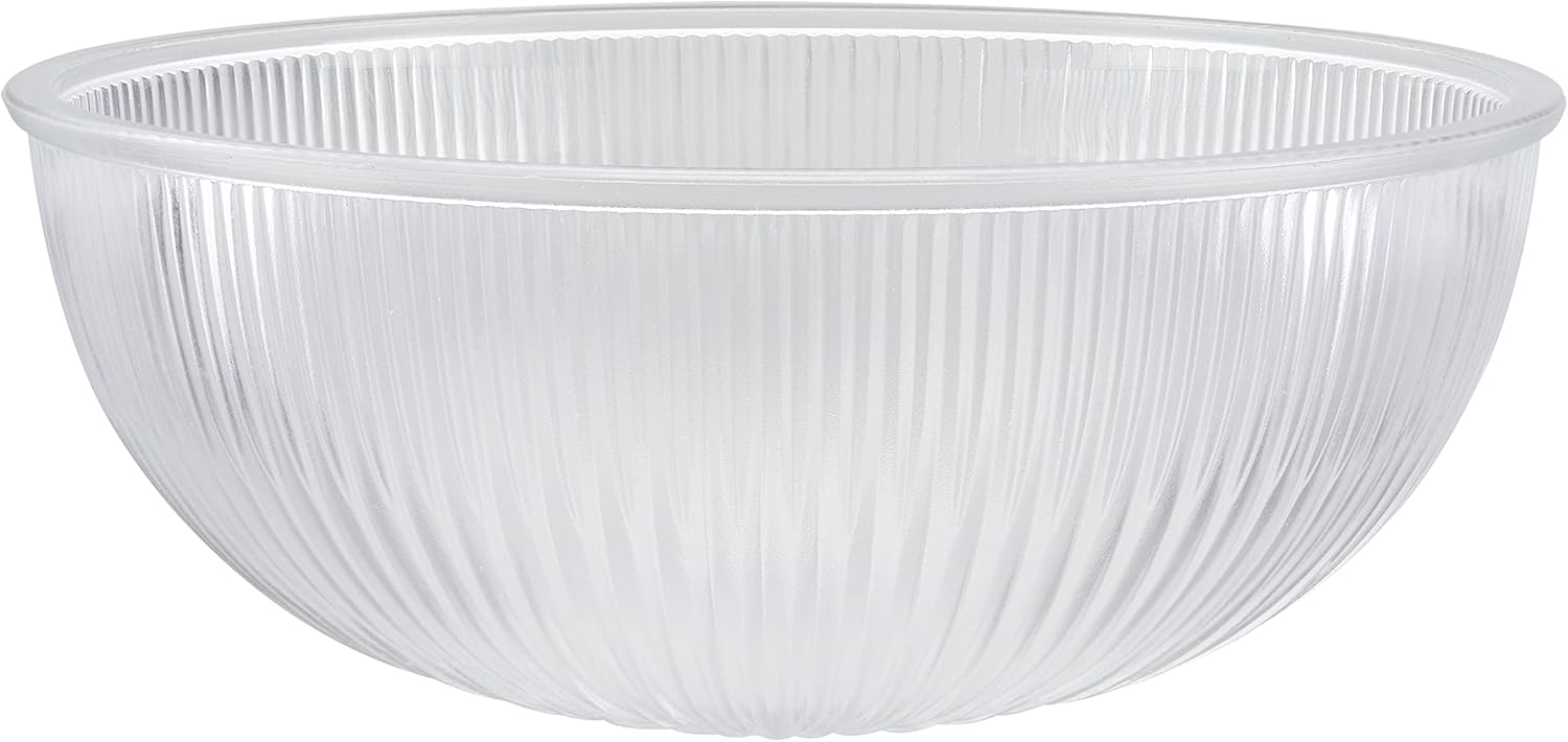 Aspen Creative 25308-60-1, Clear Glass Shade for Medium Base Socket Torchiere Lamp, Swag Lamp, Pendant, Island Fixture, 11-7/8" Diameter x 5-3/4" Height