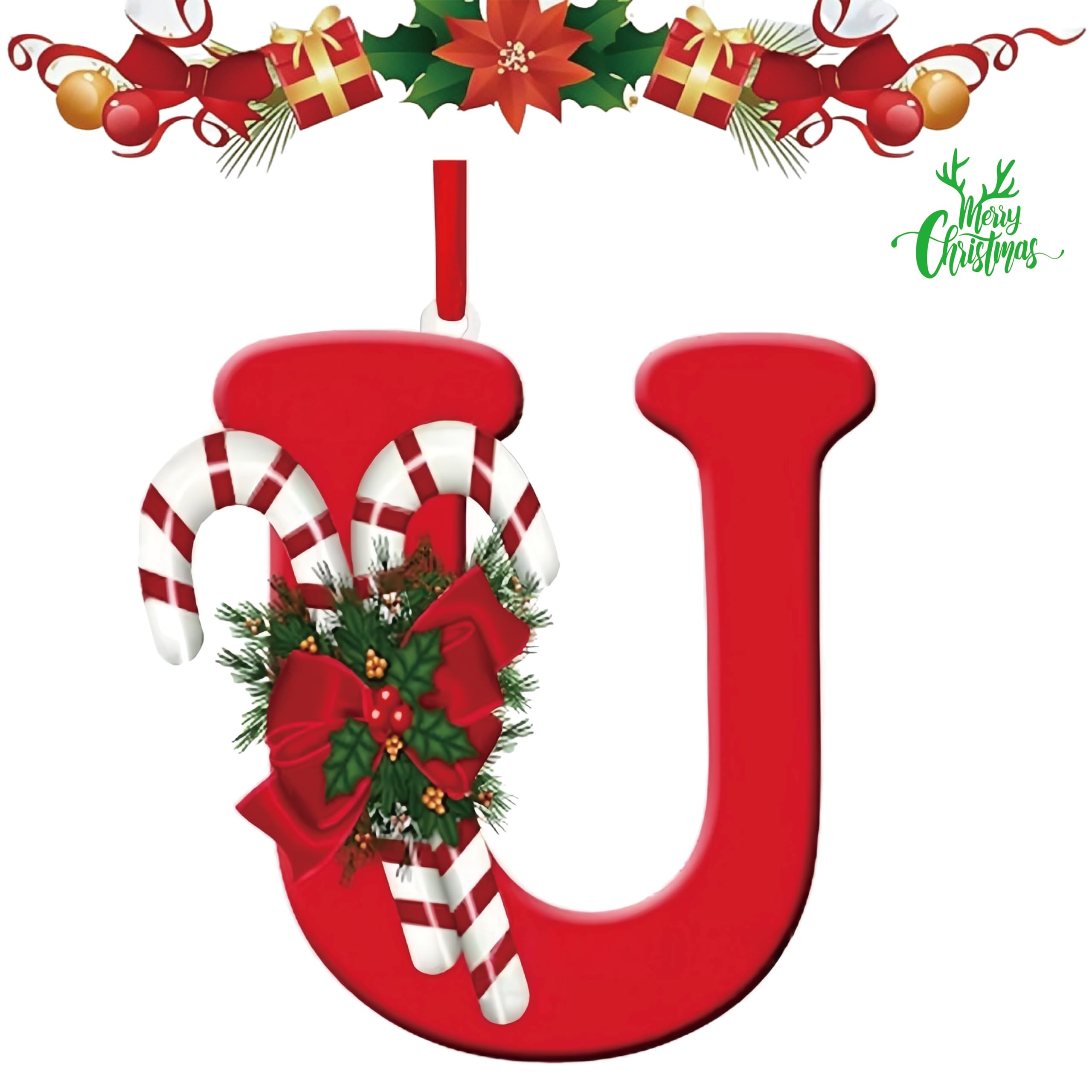 Zhihehui Letters-U Letter Hanging Christmas Tree Decoration Is A Must-Have For Personalized Diy Christmas Decoration. It Is Sturdy, Not Easily Damaged Or Deformed, And Can Be Used Both Indoors And Outdoors (Letters-U)