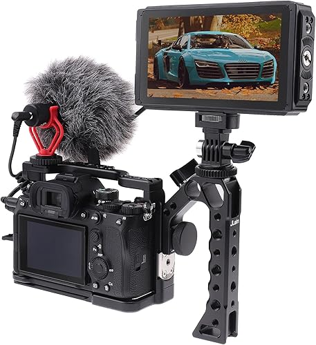 Miniatura 7 de Jaula de cámara de aluminio CNC para Sony A7M4 A7IV A74 A7S3 Marco de extensión de cámara Cold Shoe Video Rig
