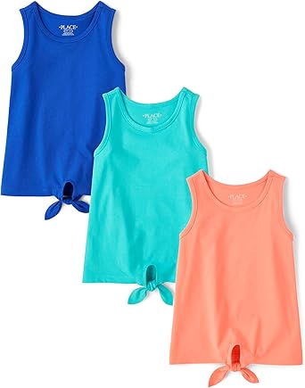 The Childrens Place Girls Sleeveless Tie Front Tank Top