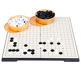 Engelhart-250414 – Gra w Go Podróżna – Magnetyczna Składana Plansza 36 × 36 cm – Schowek – 361 Kamieni w Zestawie – Klasyczna Japońska Gra Strategiczna