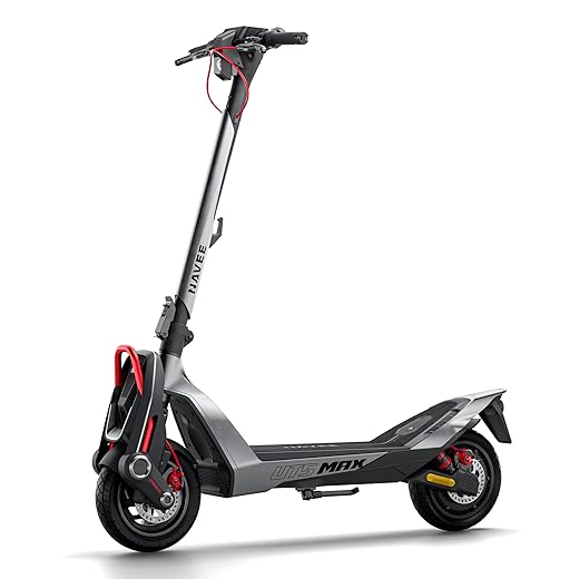 NAVEE UT5 Max Electric Scooter, 31.1 mph Speed, 62.1 Miles Range, 2400W Peak Motor, Dual Hydraulic Suspension & Disc Brake, Fast Charging, 12" self-Healing Tubeless Tires