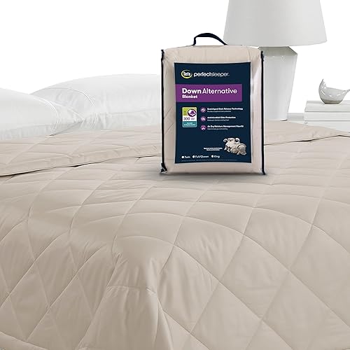 Miniatura 2 de Serta Down Alt - Manta alternativa de relleno de fibra cosida en edredón, individual, lino