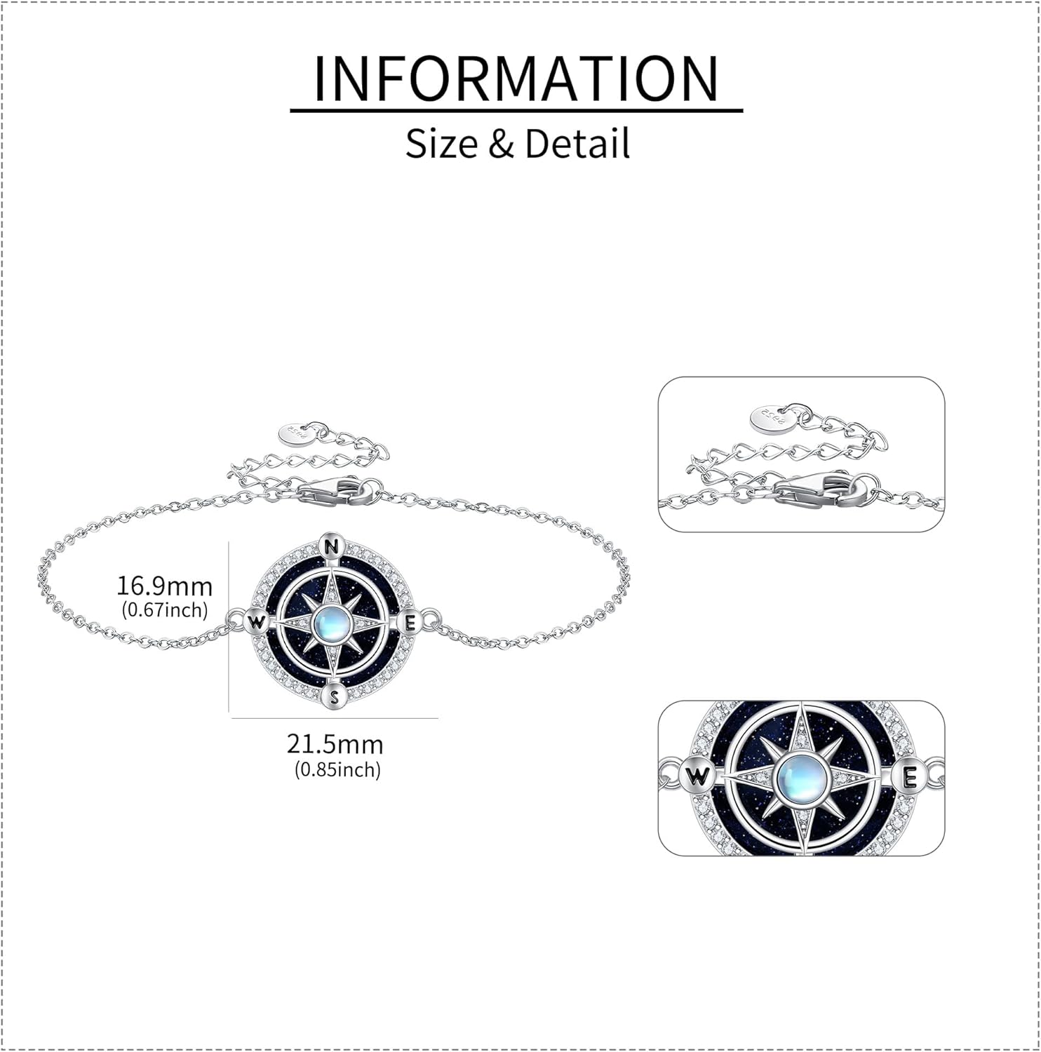 Infinite Butterfly/Hamsa/Compass/Wave/Turtle/Jewish Star of David/Orca Bracelet 925 Sterling Silver Jewelry Birthday Jewelry for Women