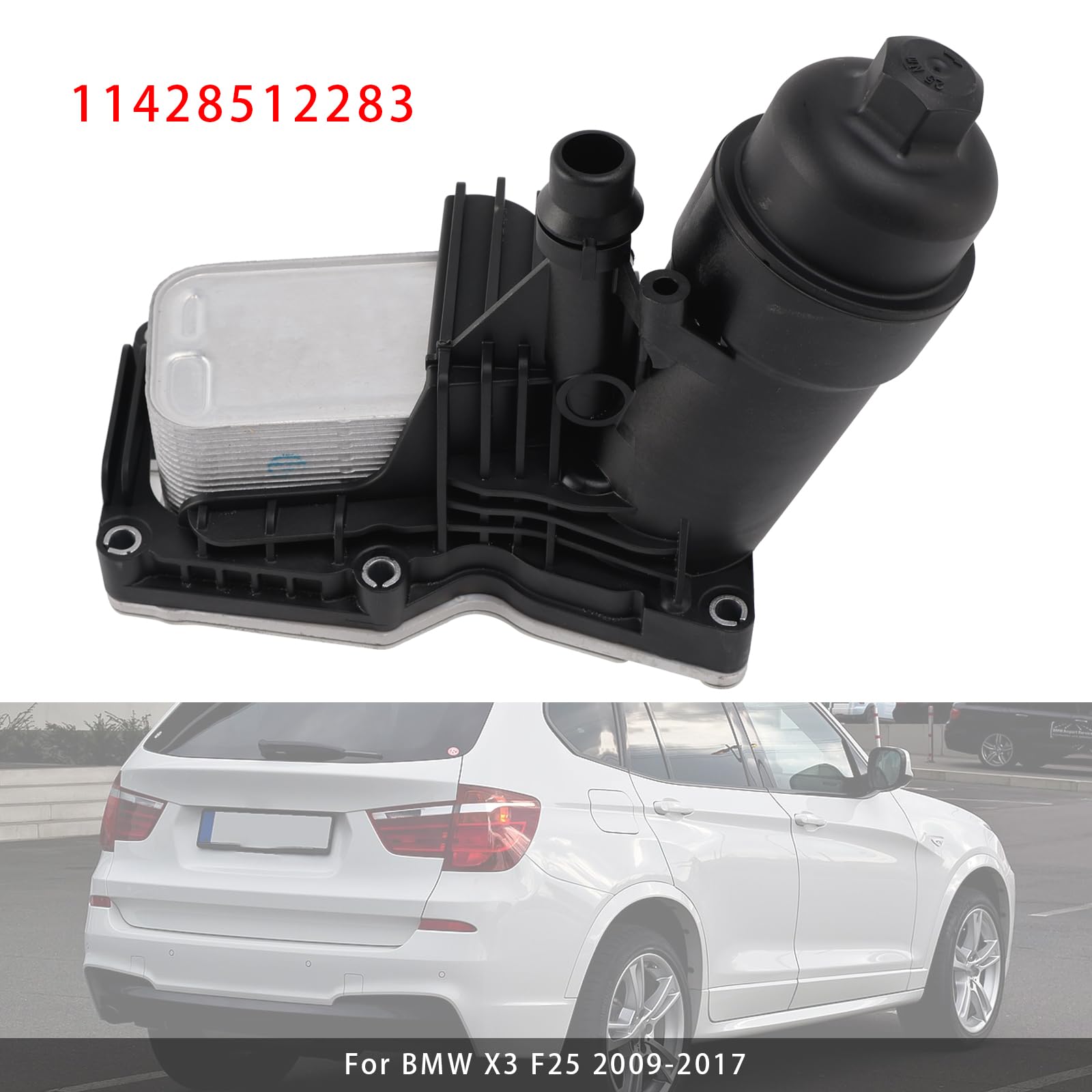 Oil Cooler Oil Filter Housing & Gaskets 11428512283 for BMW X3 F25 2009-2017