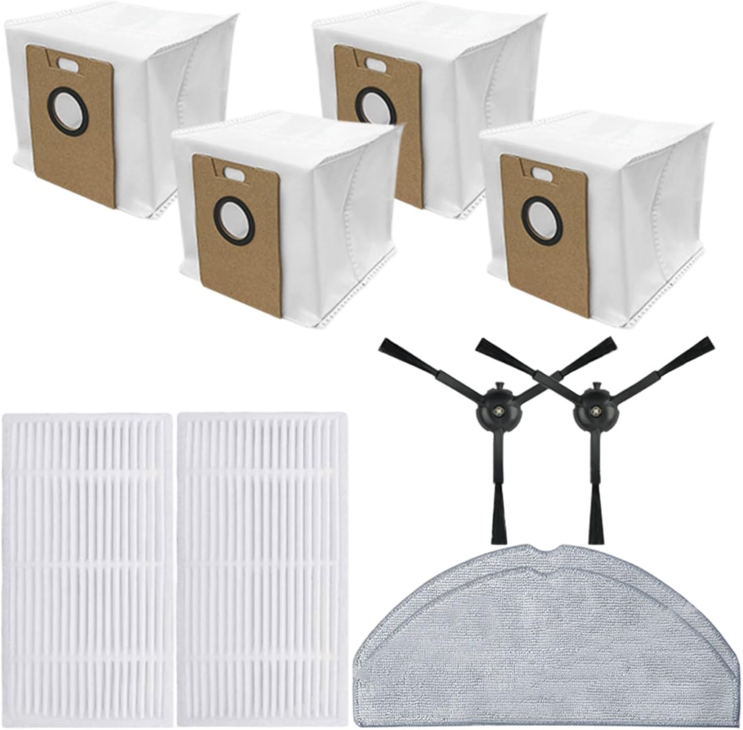 Vacuum Replacement Parts Kit for Tapo RV30 Max / RV30 Max Plus / RV20 Max / RV20 Max Plus,Vacuum Cleaner Accessories Includes filters,mop cloths,side brushes,Dust Bags