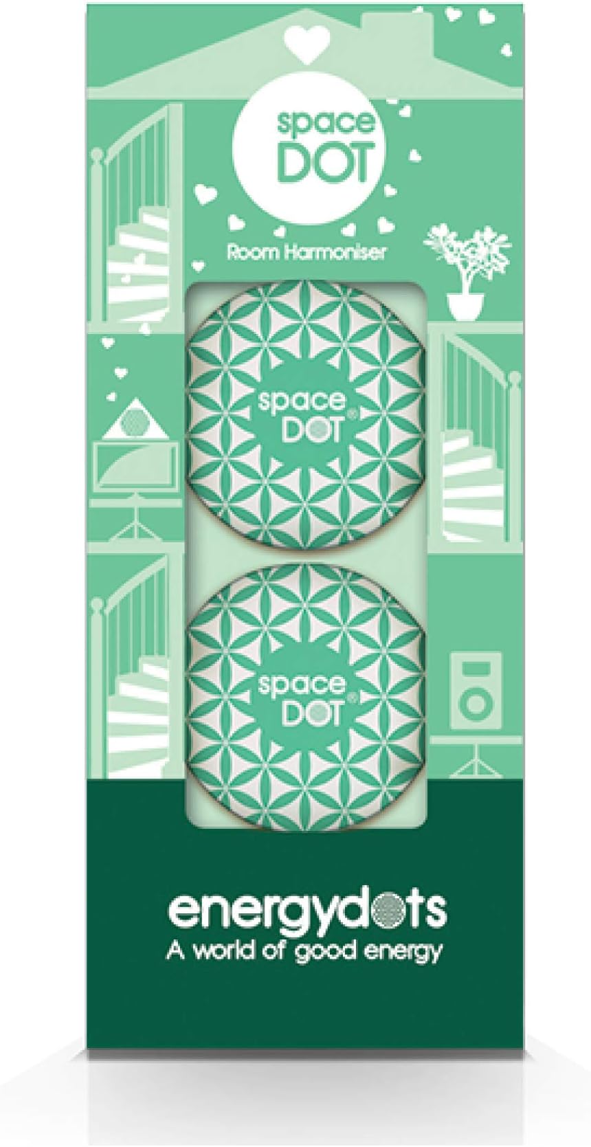 Energydots spaceDOT | Room Harmoniser to Rebalance Negative Geopathic, Historical, Architectural or Emotional Stress | Double Pack