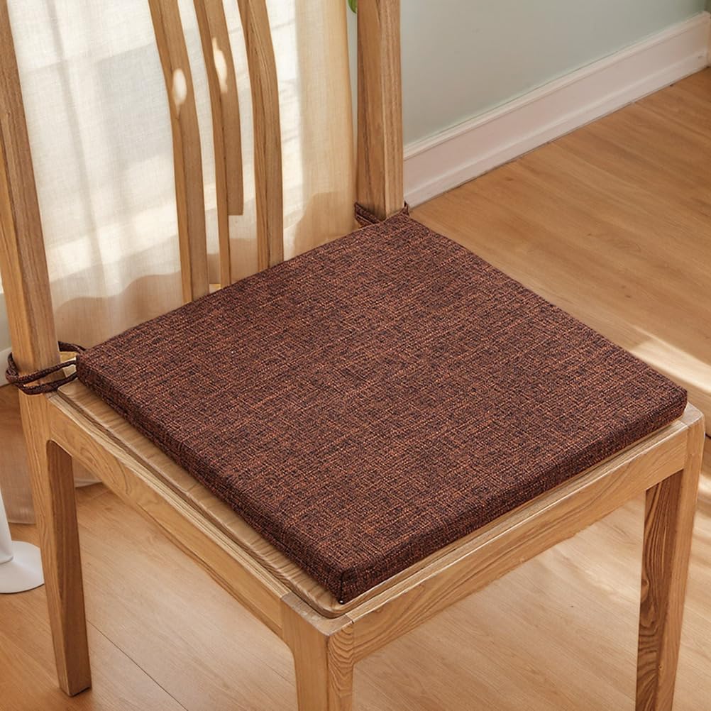 Coussin de chaise de cuisine lavable antidérapant 45x45 cm avec attaches