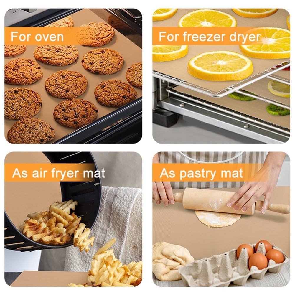 Silikon-Backmatte, hitzebeständig, Backmatte, Macaron-Brotmatte, antihaftbeschichtet, wiederverwendbar, Teigrollmatte, rutschfeste Arbeitsplatten-Schutzmatte, Thekenmatte, Ofenmatte (40 cm x 2,4 m)