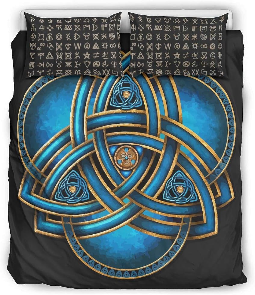 CATNEZA Viking Comforter Set Soft Lightweight All-Season - 1 Quilt Cover and 2 Pillow Sham for Girls Bedroom white 104x90 inch