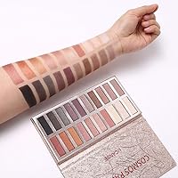 Vista 2 de UCANBE Paleta de sombras para ojos en tonos nude de 20 colores, sombras de ojos de alta pigmentación con acabados mate, brillantes, metálicos, larga