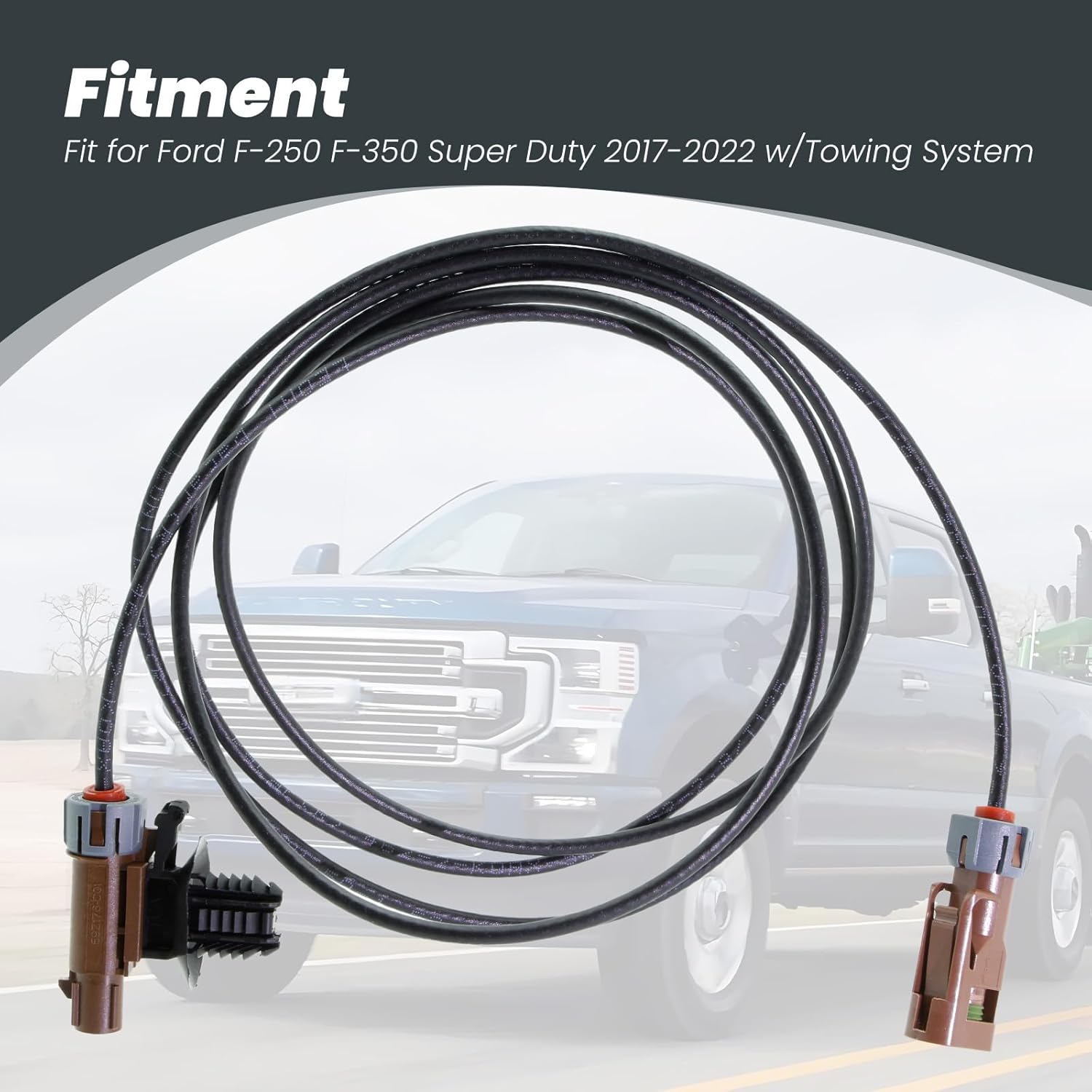 Reverse Camera Cable Harness Assembly Fit for Ford F-250 F-350 Super Duty 2017 2018 2019 2020 2021 2022 w/Towing System Backup Camera Wire Harness, Replace HC3Z-14D202-M