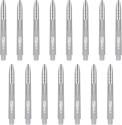 Vista 22 de CyeeLife Ejes de dardos transparentes de aluminio y plástico, 15 piezas (5 juegos) 1.378 in/1.890 in