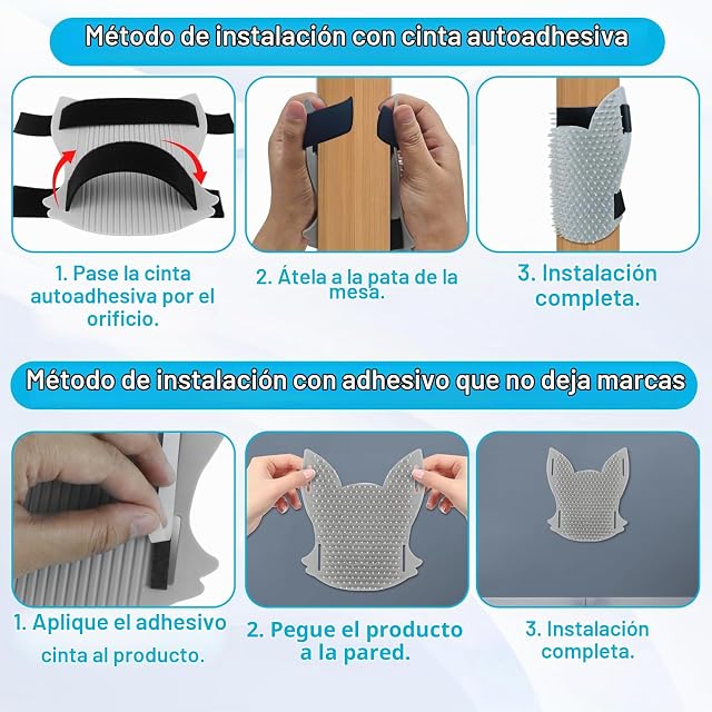 Foto 6 de 8 de 2 Piezas Cepillo de Masaje para Gatos, Rascadores de Gatos, Protector Sofa Gato Arañazo