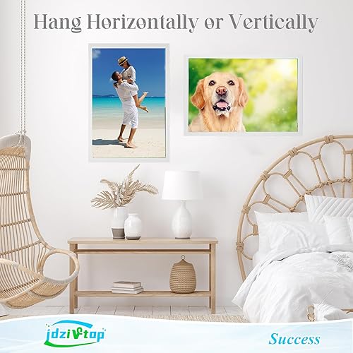 Vista 107 de Marco gris rústico de 18 x 24 pulgadas, marco para póster de 18 x 24 pulgadas, color gris envejecido, grande, retro, natural, 24 x 18 pulgadas