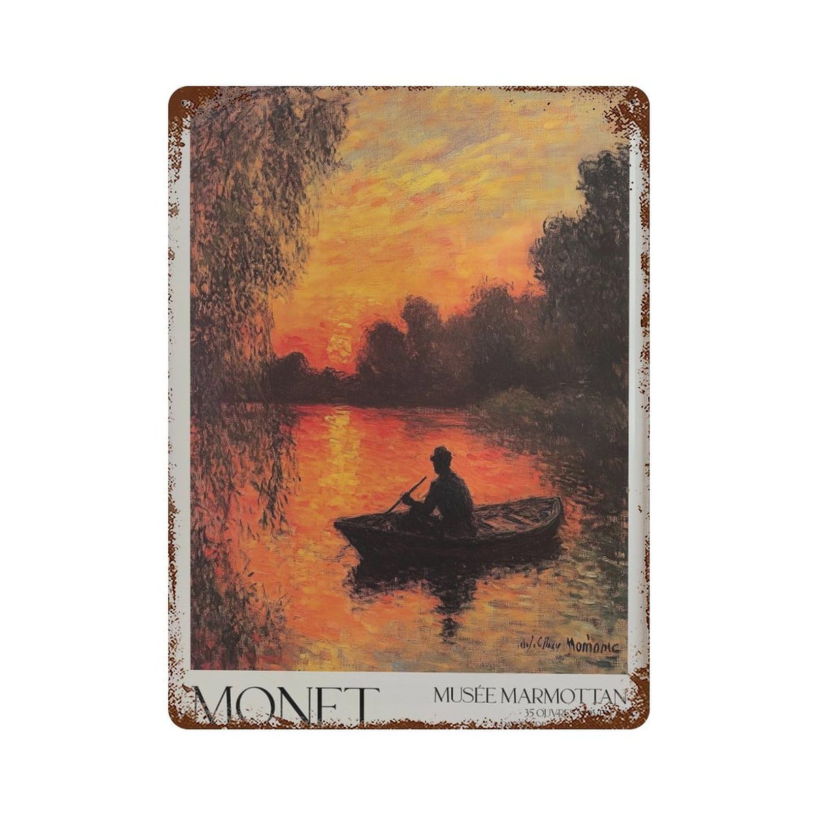 xiaoxiaoshen Claude Monet Exhibition Home Decor. Floral3 Wall Decor Art Metal Tin Poster Modern Home Decor Art Home Bar Shop Decorations Vintage Sign 40x30cm