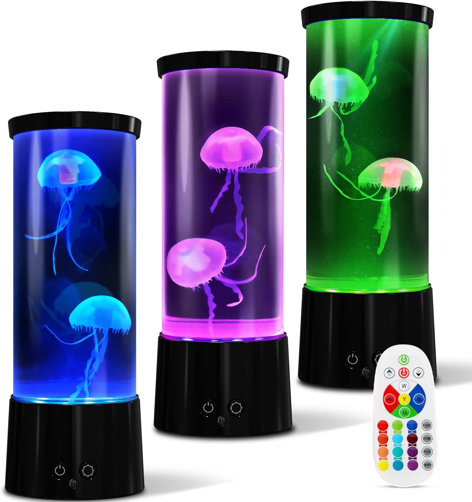 XEERUN Lape éduse Lape à Lave à LED éduses 17 Couleurs Changeantes Jellyfish Lap avec