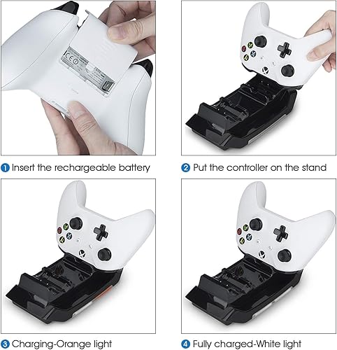 Miniatura 6 de Rii Xbox one Controller Charger with 2 Rechargeable Battery 800mAh Dual Charging Dock Station for Xbox OneOne SOne XElite Controller