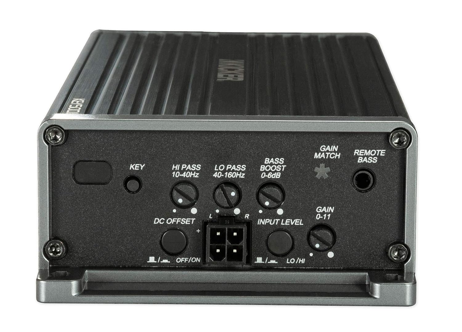 Kicker KEY5001 500w Mono Amplifier w/Bass Revealer Processor Smart Amp 47KEY5001 Bundle with Rockville RWK41 4 Gauge Complete Car Amp Wiring Installation Wire Kit with RCA's