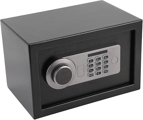 Miniatura 8 de Home Safe Box, Electronic Security Safe Box with Password and Spare Key, Compact Portable for Cash Jewelry Certificates in Home Office Travel