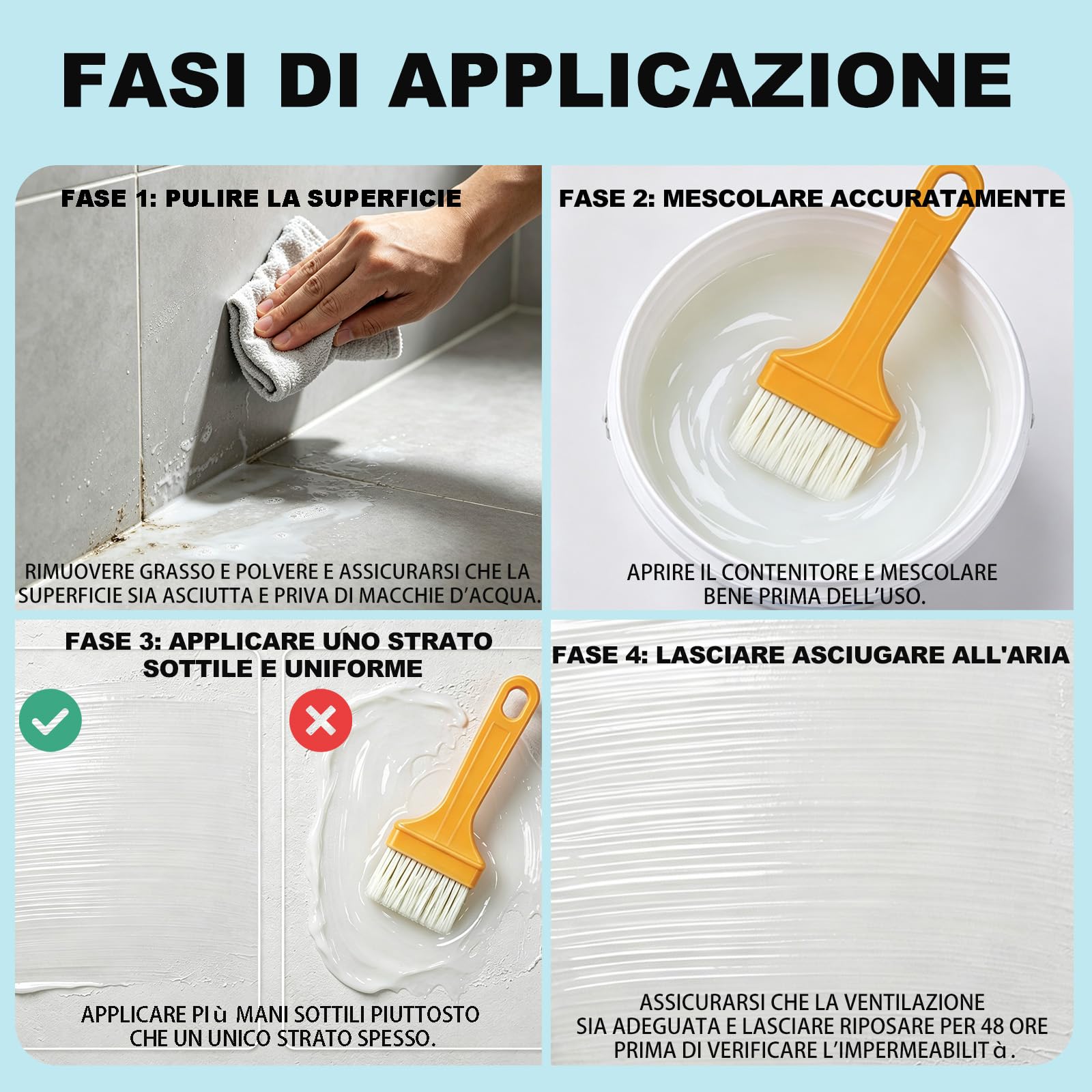 Sigillante Impermeabile Trasparente 2KG, Impermeabilizzante Trasparente per Terrazzi Balconi Tetto Pareti Legno Metallo Cemento, Guaina Liquida Trasparente per Perdite Crepe e Umidità