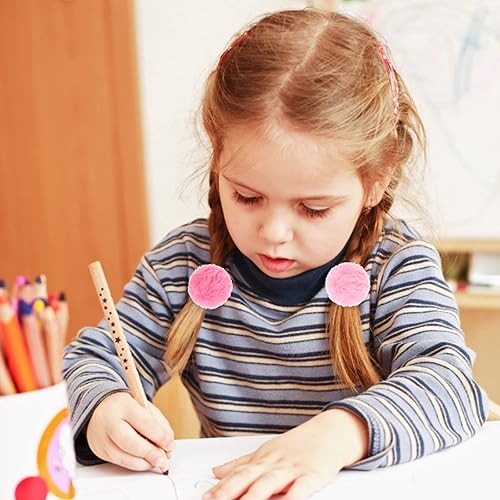 Miniatura 6 de Accesorios para el cabello con pompones esponjosos, 8 elásticos y soportes para cola de caballo de piel para mujeres y niñas