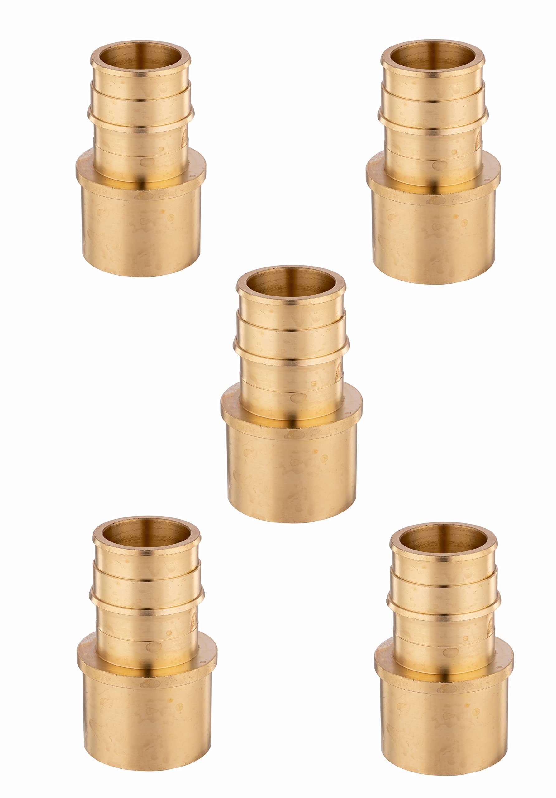 (5 sztuk) EFIELD Pex A pełny przepływ ekspansji mosiężna złączka 3/10.2 cm x 3/10.2 cm żeński adapter potu (nad miedzianą rurą), ASTM F1960