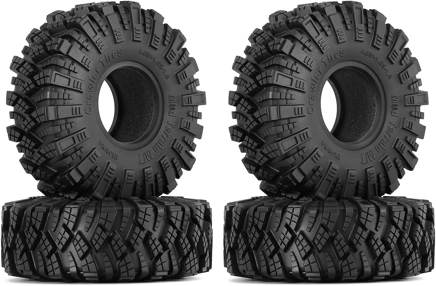 INJORA1.9 S3 Tires Kraken Claw Mud Terrain Wheel Tires for FCX10 Axial SCX10 Pro SCX10 UTB18 TRX4 Redcat Gen8 7VS4-10 1/10 RC Crawler Car