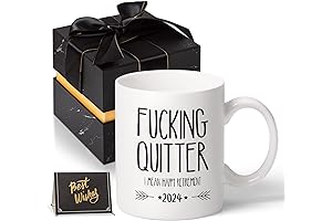 Funny Retirement Gifts for Men Women-Quitter I Mean Happy Retirement Coffee Mugs 2024