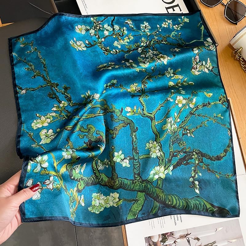 Mulberry Silk Scarfs Neck Scarf 21"x21" Small Square Scarfs hair scarf bandana for Women Gift Packed - Image 6