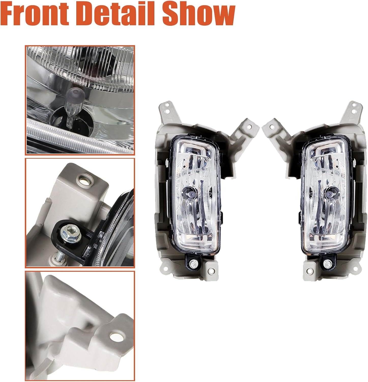 labwork 1 Pair Fog Lights Lamps Replacement for Kia Sorento 2014-2015 Clear Lens with Bulbs Bezel Driving Fog Lights Lamps