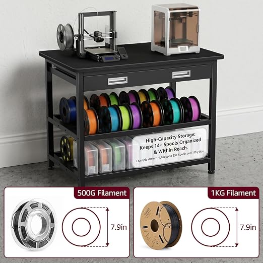Mesa para Impresora 3D con Almacenaje de Filamento 36 in miniatura 4
