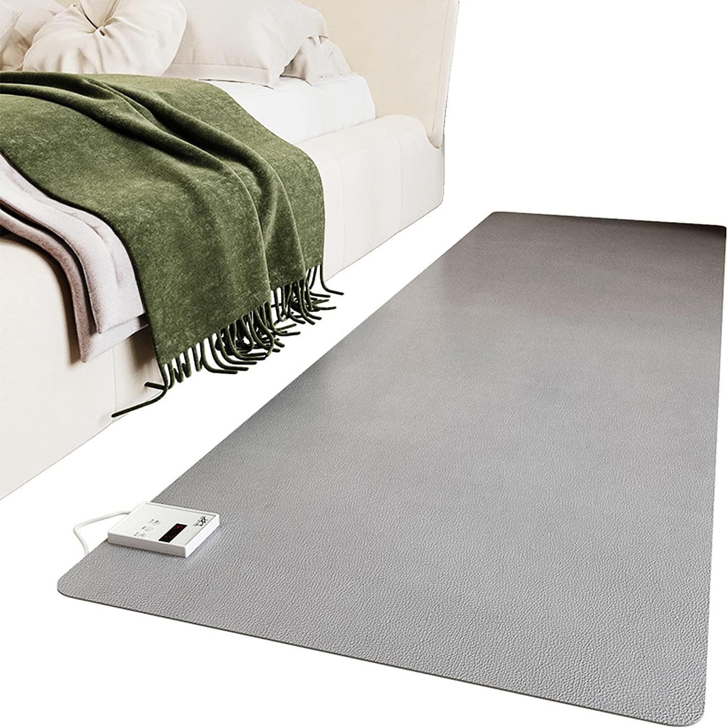 Tapis chauffant électrique pour les pieds grand format avec minuterie et température réglable