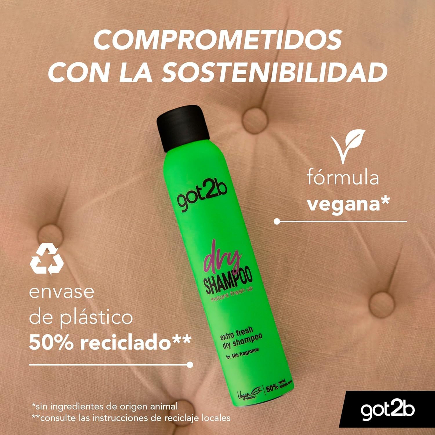 Got2b - Shampoo Secco Freschezza Extra - 3 pezzi da 200 ml (600 ml) - Rinfresca i capelli istantaneamente - Un giorno di freschezza extra per i tuoi capelli