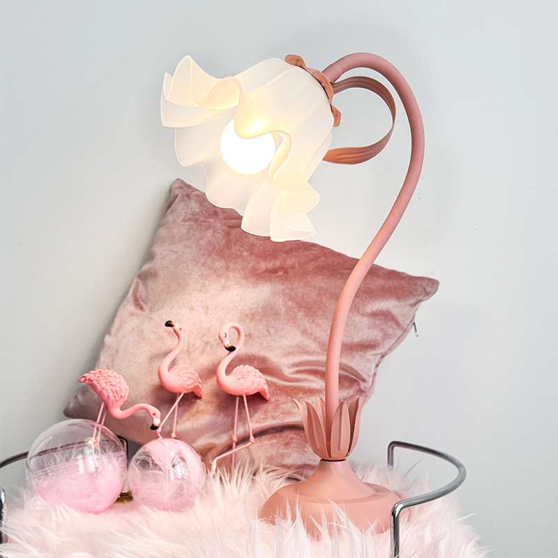 AQDZCNF Flower Table Lamp,LED Reading Light Bedside Vintage