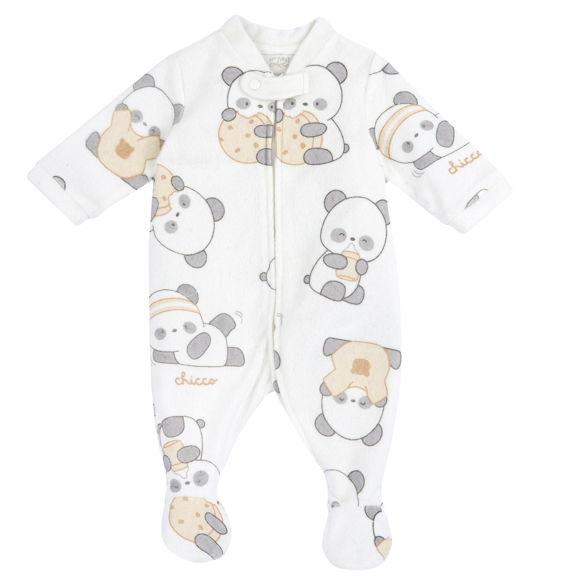 Chicco, Tutina Neonato/Neonata, con Comoda Apertura Frontale con Zip, in Caldo e Morbido Tessuto, Lavabile in Lavatrice, Abbigliamento Neonato/Neonata 0-24 Mesi, Idea Regalo Nascita, Designed in Italy