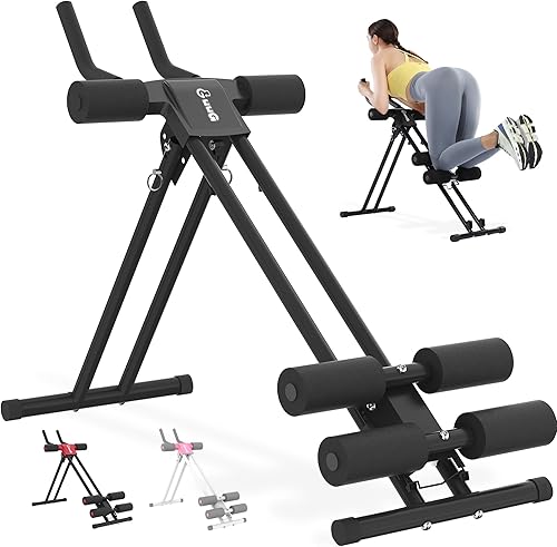 Miniatura 9 de Ab Machine Abdominal Entrenamiento de estómago: Máquina de entrenamiento de abdominales ajustable Ab Cruncher Equipo de entrenamiento de fuerza